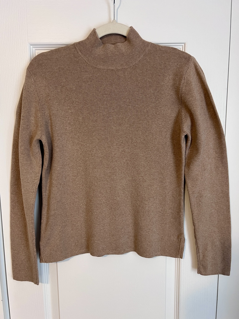 Jeanne Pierre Vintage Mock Neck Ribbed Sweater